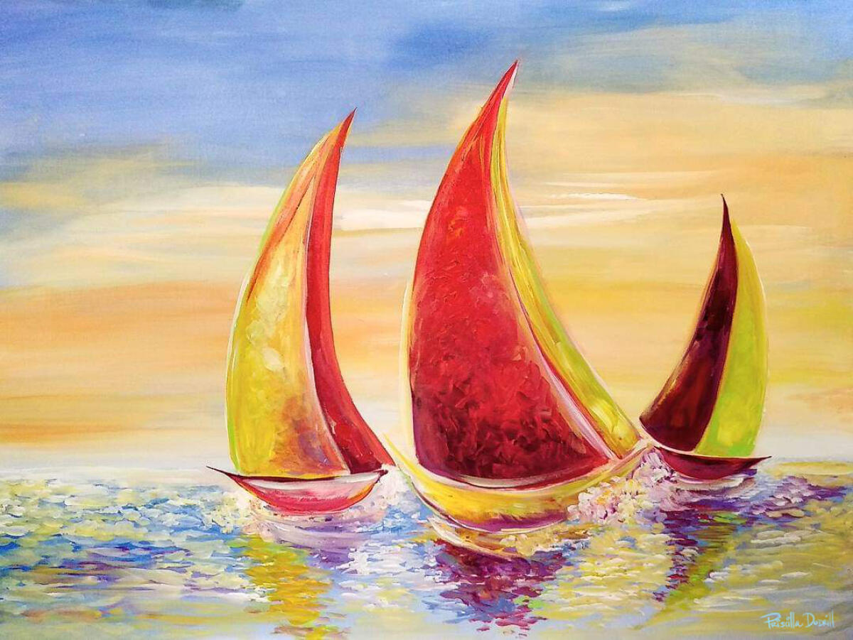 Sailboats on Sherbet Bay