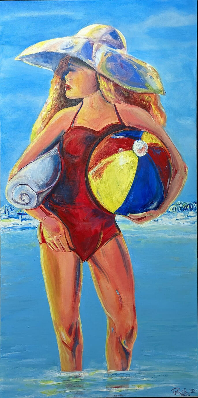 Beach Ball Girl