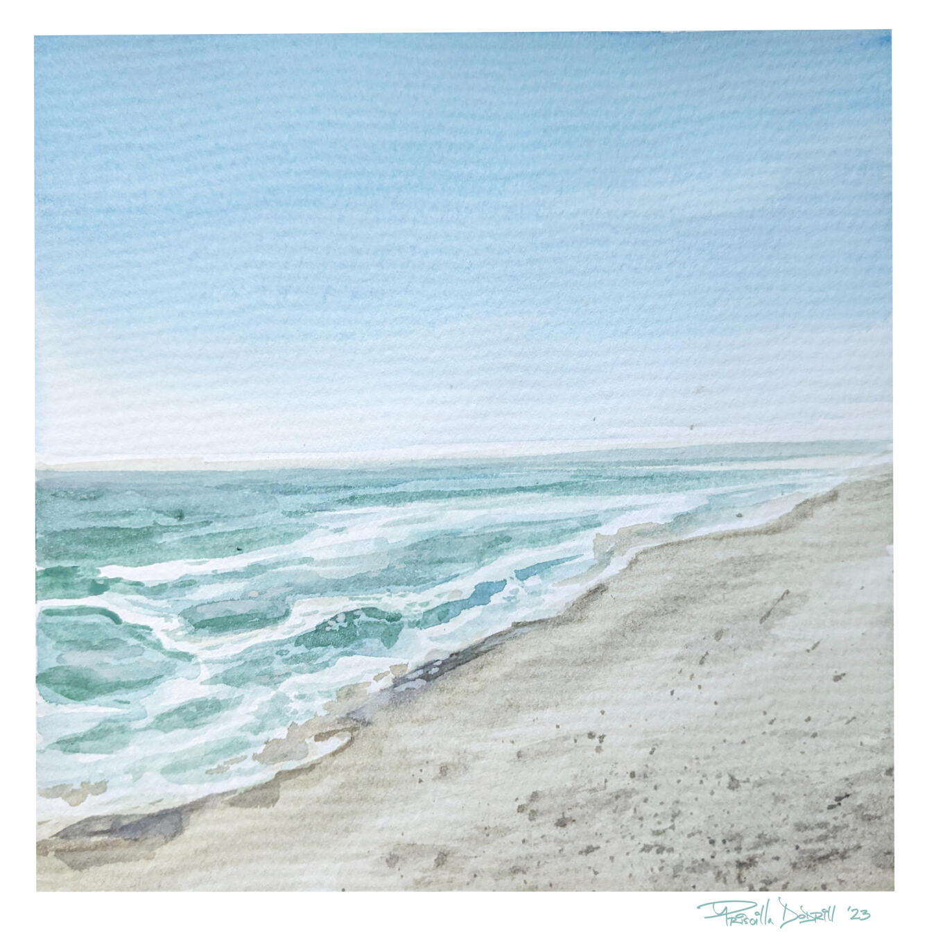 Watercolor Beach 1